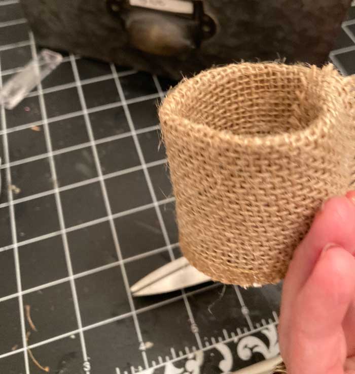 toilet paper roll covered with fabric