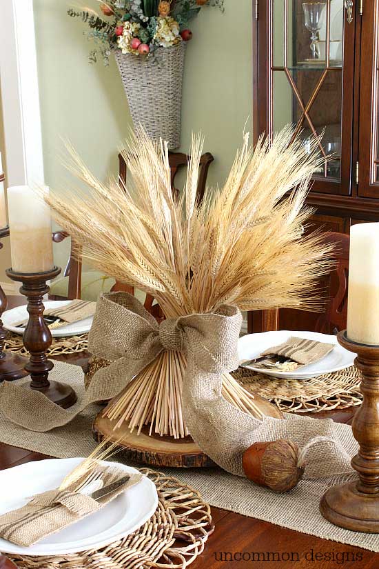 wheat bundle centerpiece