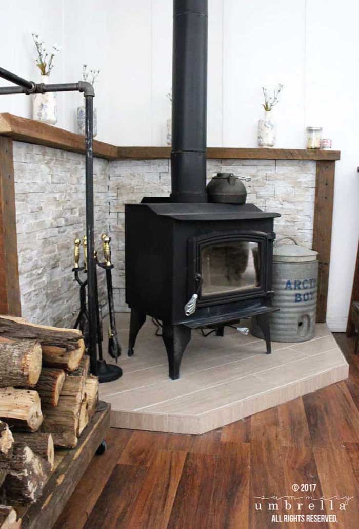 wood stove hearth designs ideas