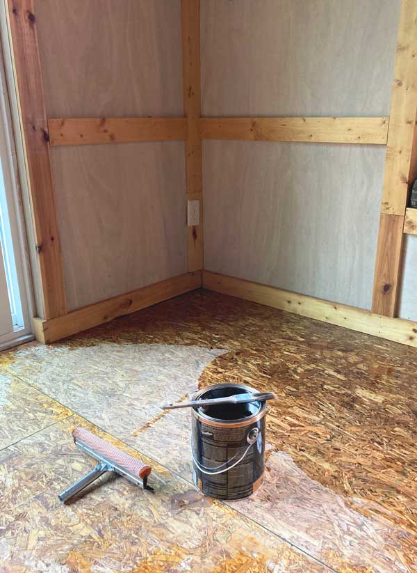 wood stove area prep