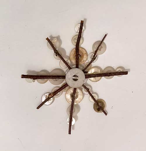 back of button snowflake