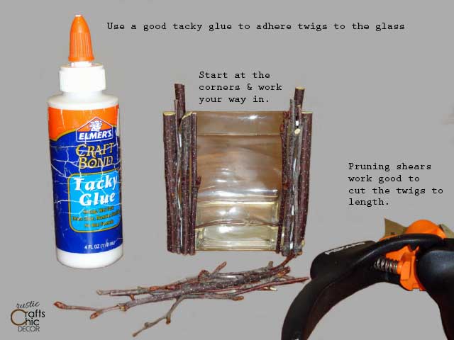 diy twig candle holder instructions