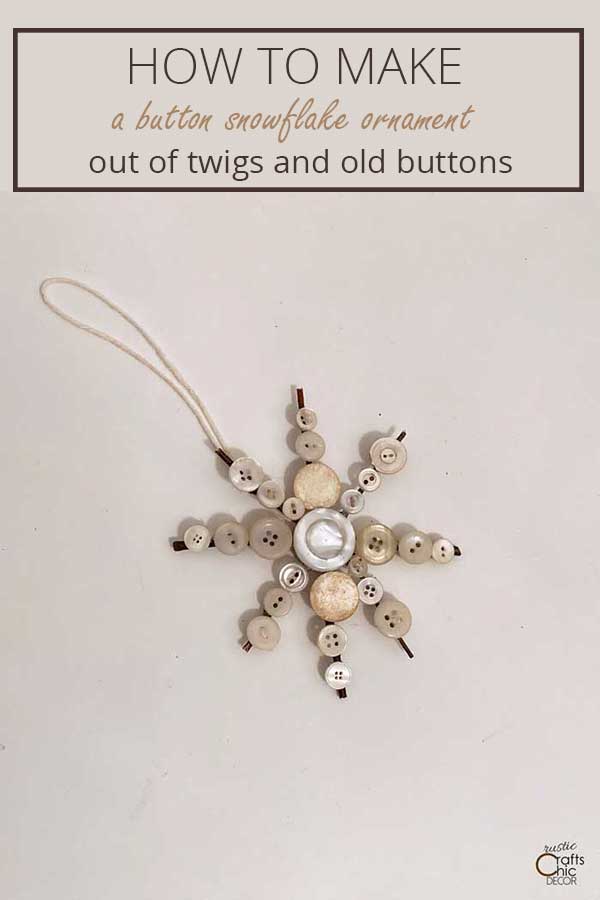 Snowflake with Decorative Buttons