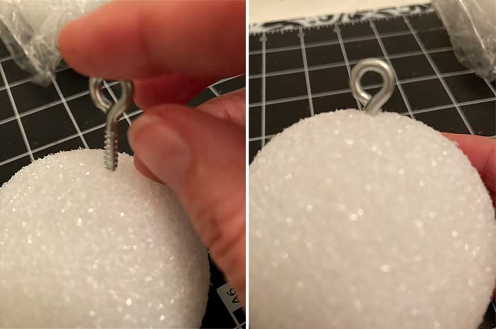 jewelry ball ornament tutorial step one