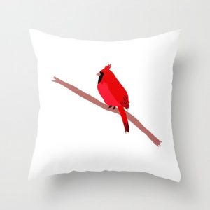 cardinal throw pillow