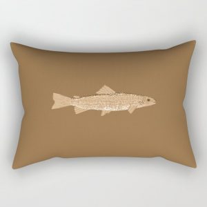 trout throw pillow