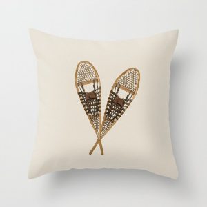 winter snowshoe pillow