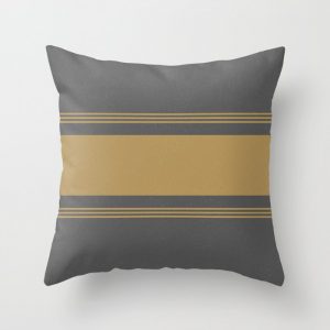 yellow and gray grainsack pillow