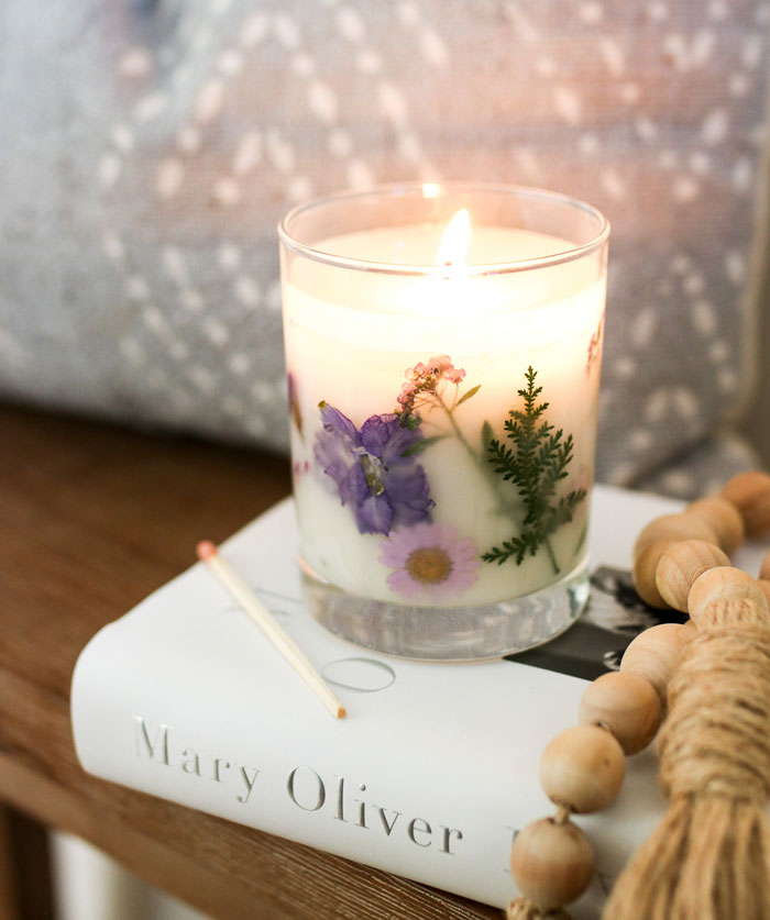 dried flower candles