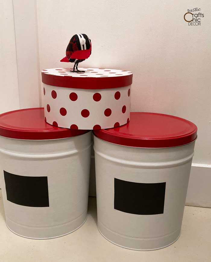 painted tins