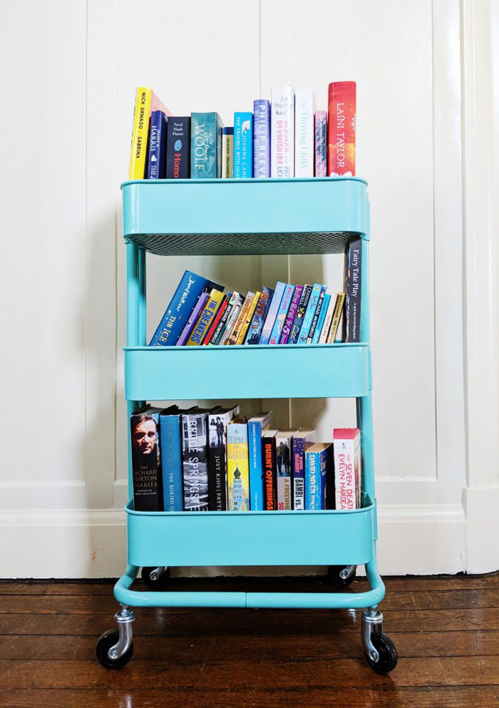 rolling book cart