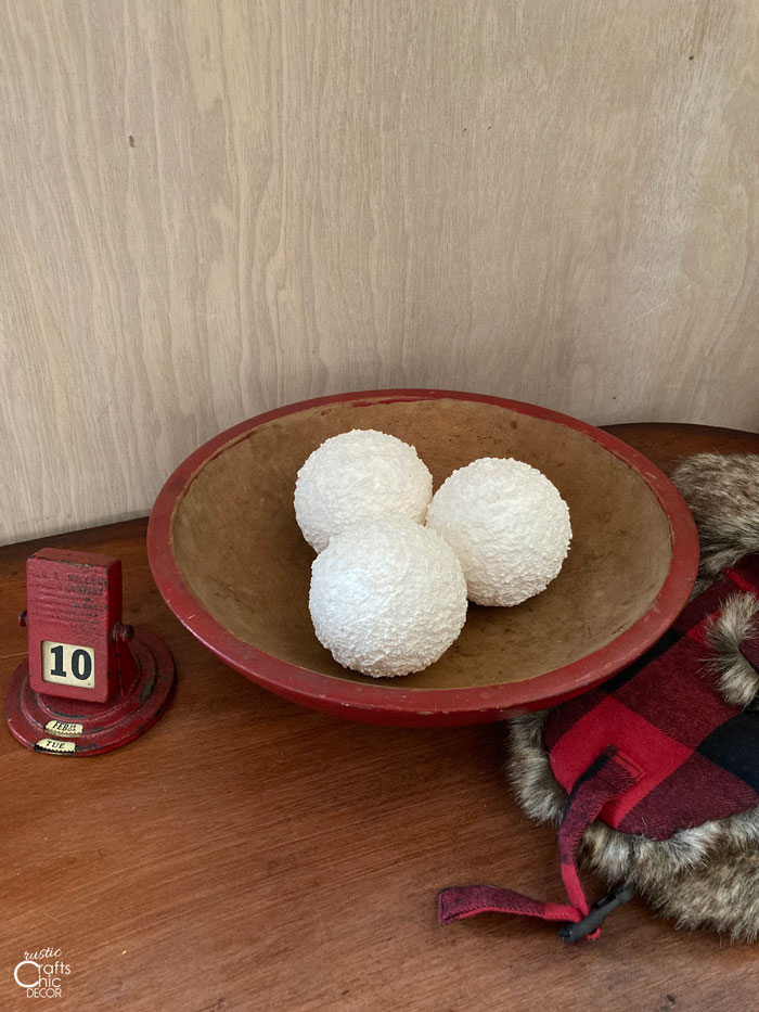 How to Make Fake Snowballs for Decor - Average But Inspired