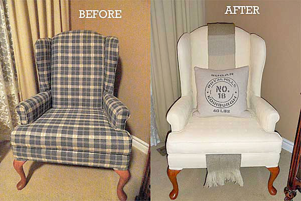 painted fabric chair