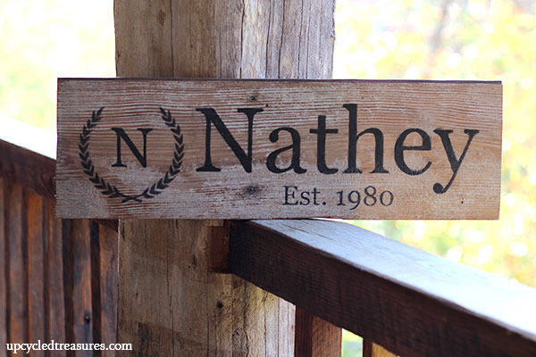 cabin name sign