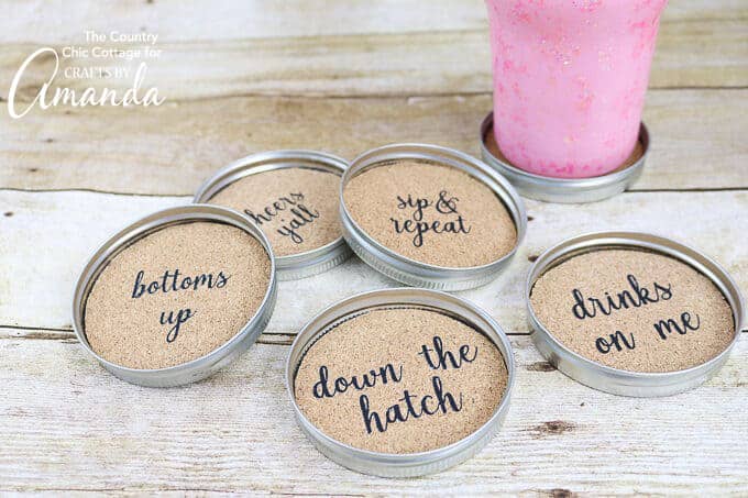 canning lid coasters