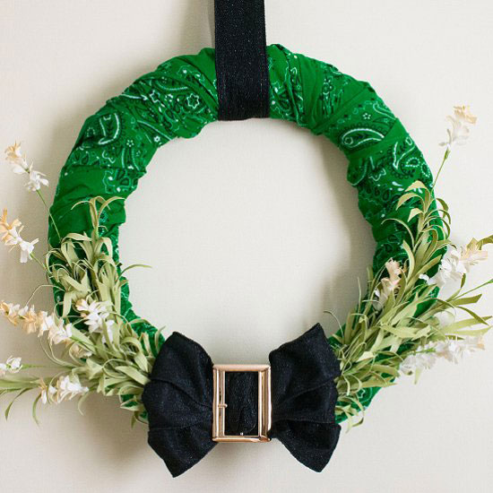 green bandana wreath