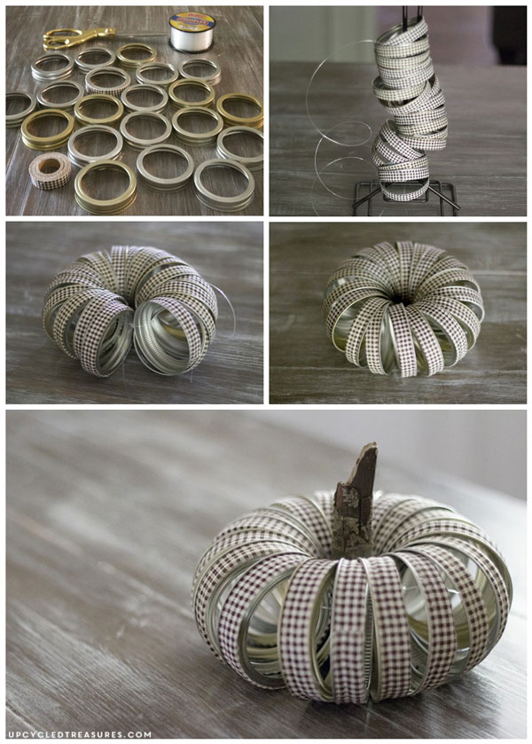 mason jar lid pumpkin