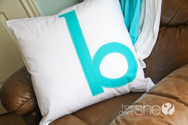 monogram pillow