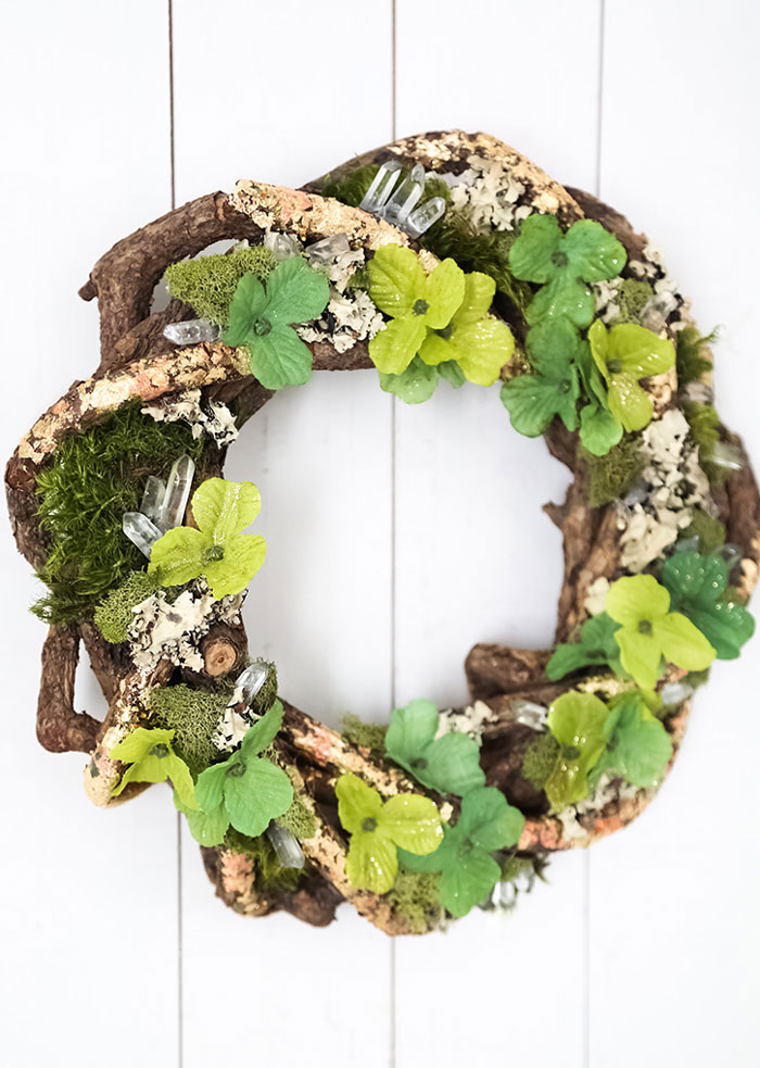 rustic natural st patricks day wreath