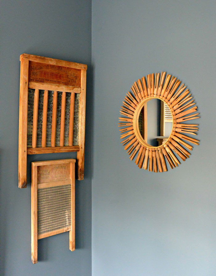 vintage clothespin sunburst mirror