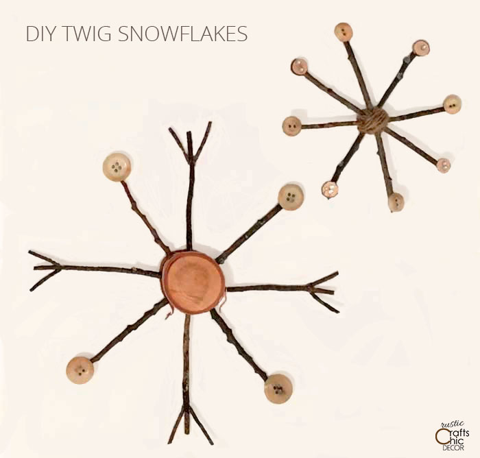 diy twig snowflakes