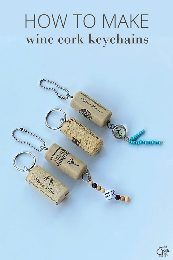 how to make wine cork keychains