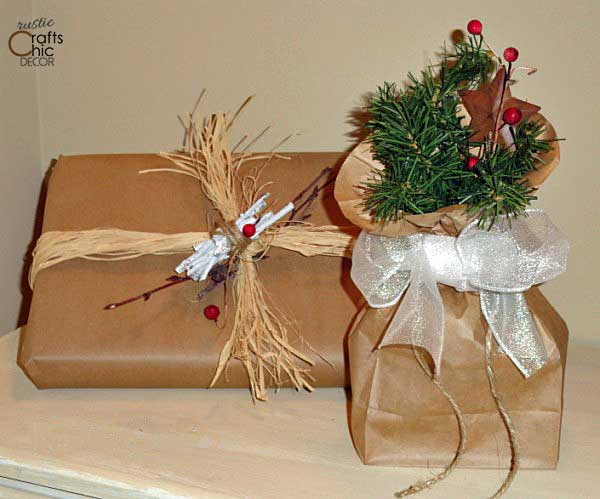 rustic gift wrapping