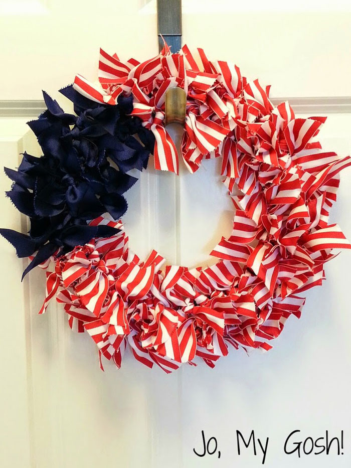 patriotic ribbon wreath