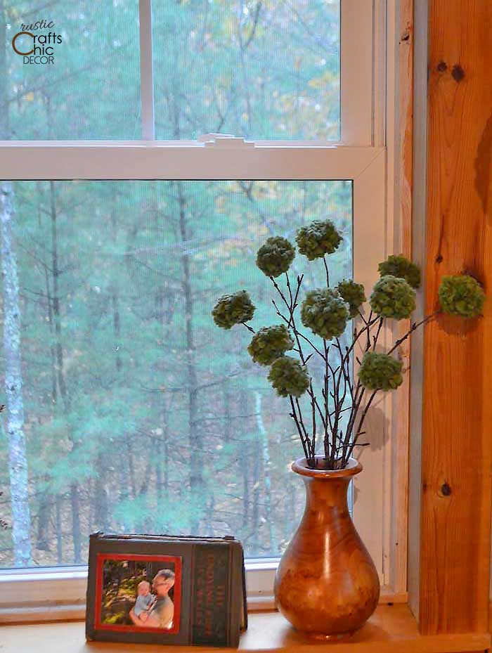 pom pom twig bouquet