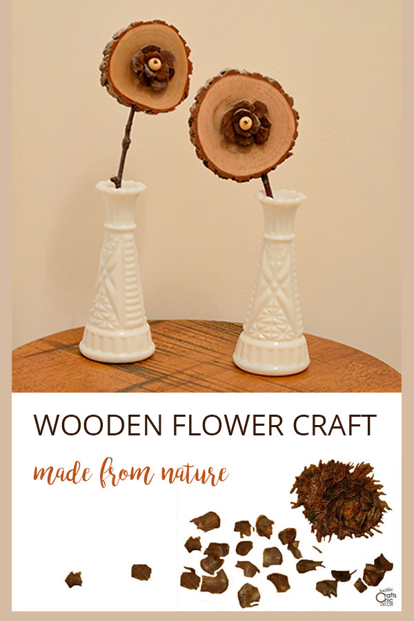 rustic wooden flower craft
