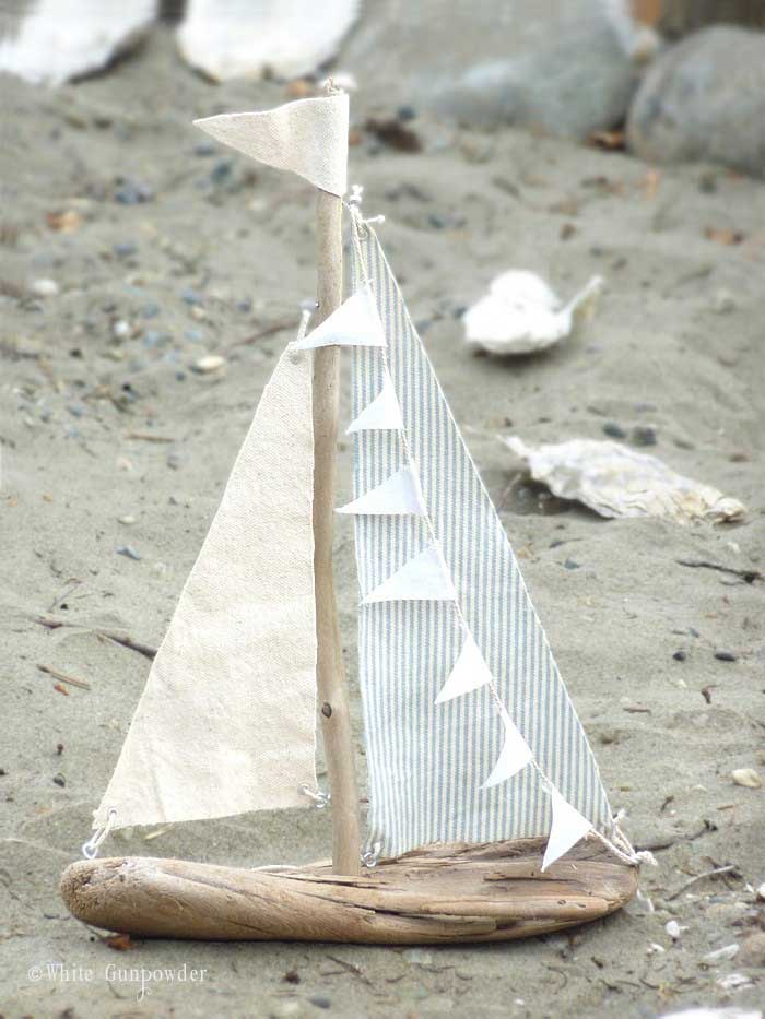 driftwood sailboat