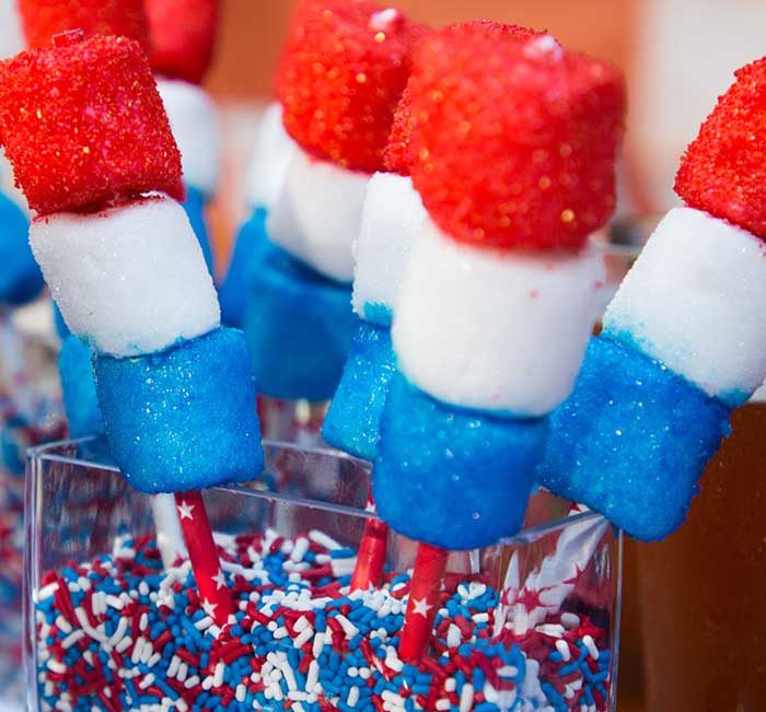 patriotic marshmallow pops