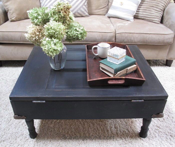 vintage door coffee table