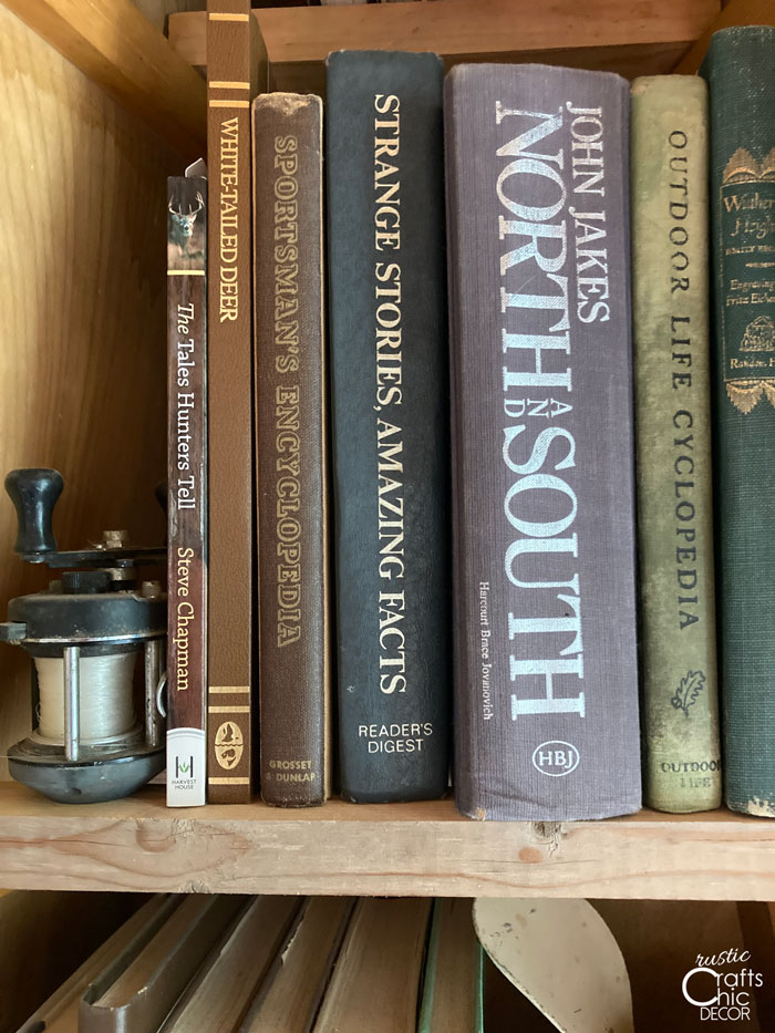 fishing reel bookend