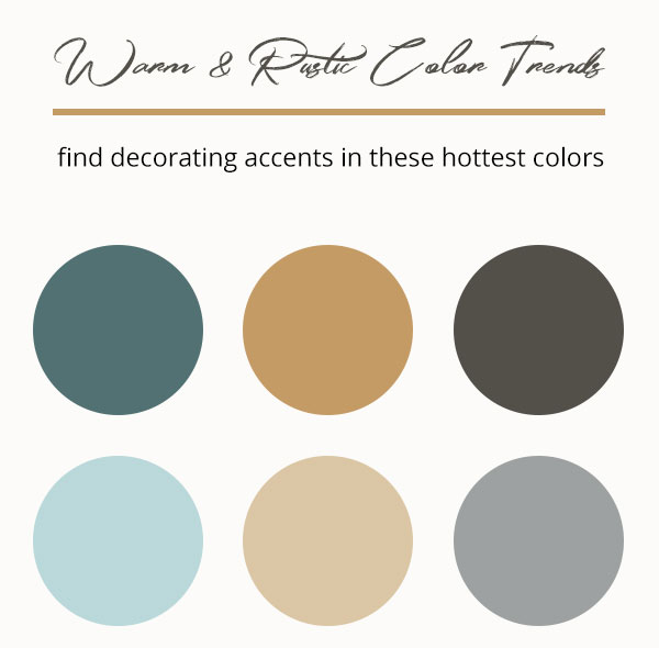 Decorating Accents In Trending Rustic Colors - Rustic Crafts & DIY