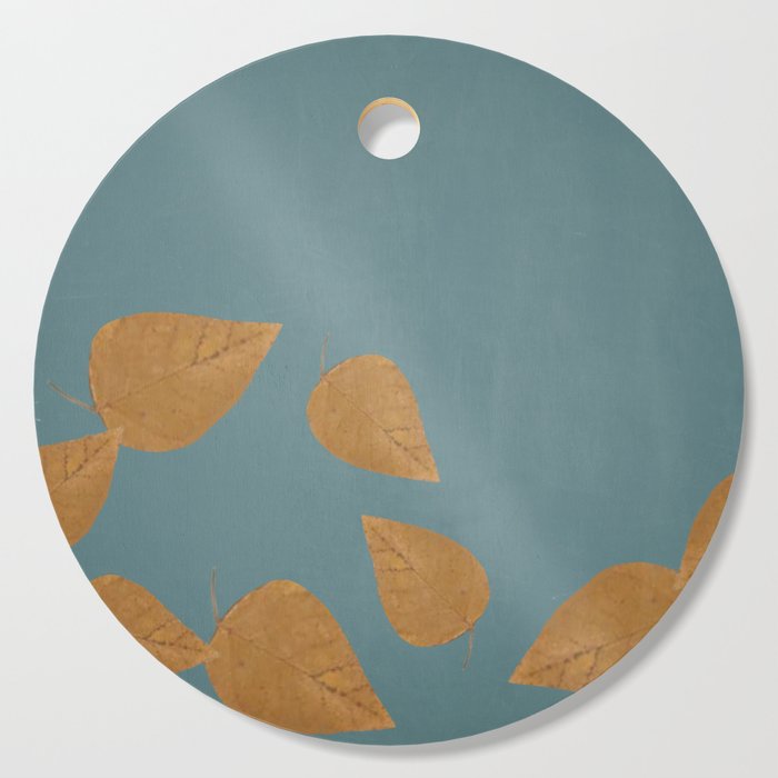 teal leaf cutting board