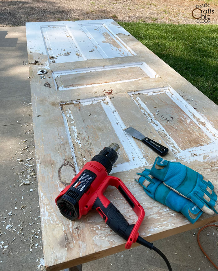 paint stripping from old doors