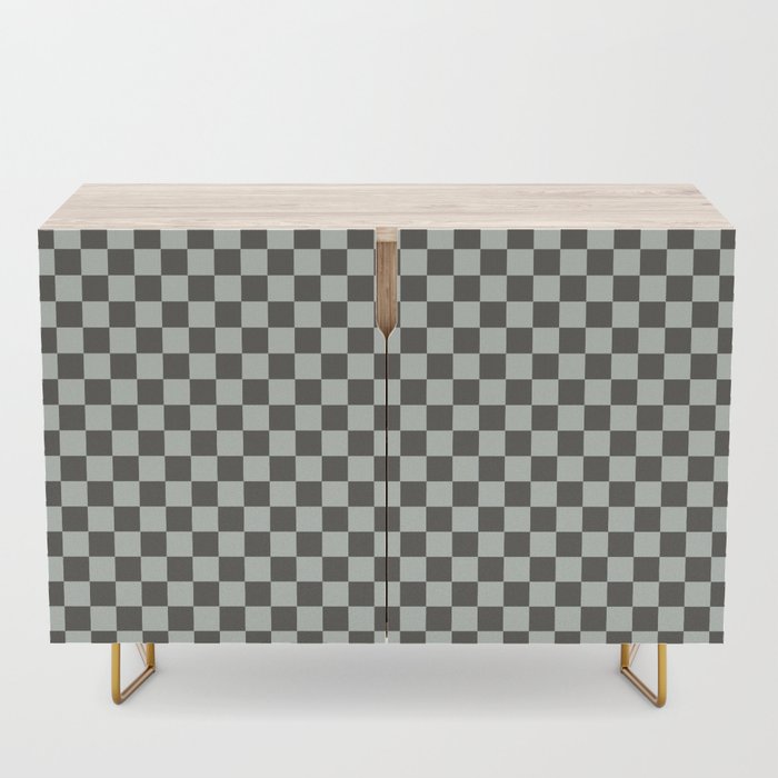 pale green and brown credenza