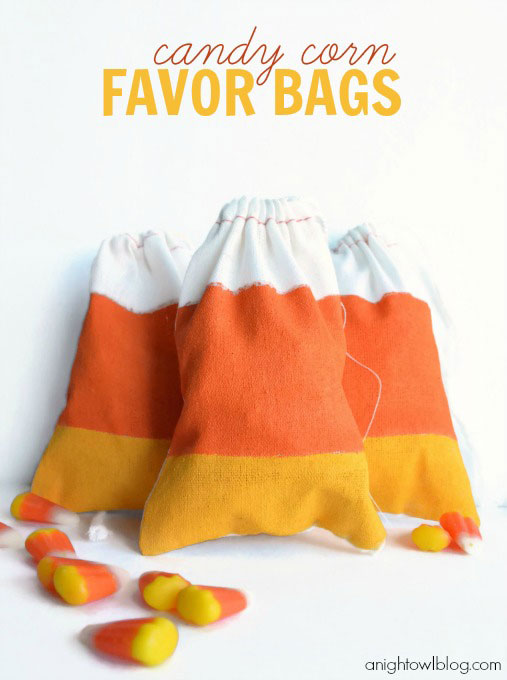 candy corn favor bags