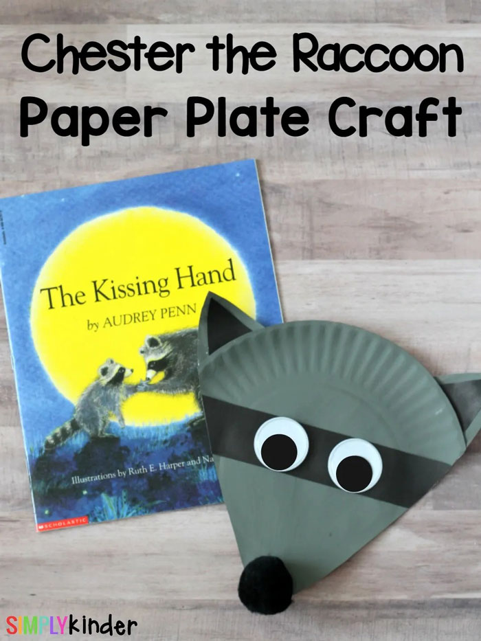 chester the raccoon paper plate craft