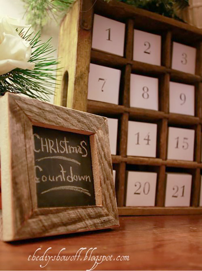 wooden crate advent calendar