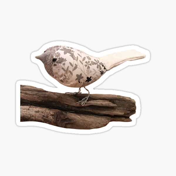 fabric bird sticker