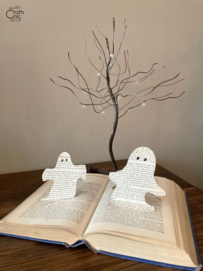 ghostly book pages