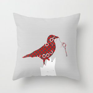 halloween crow pillow