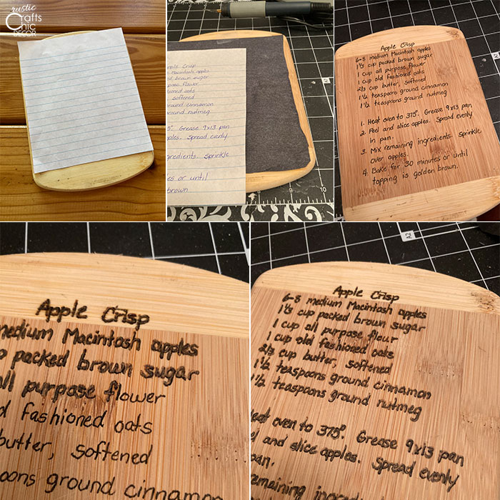 recipe keepsake tutorial