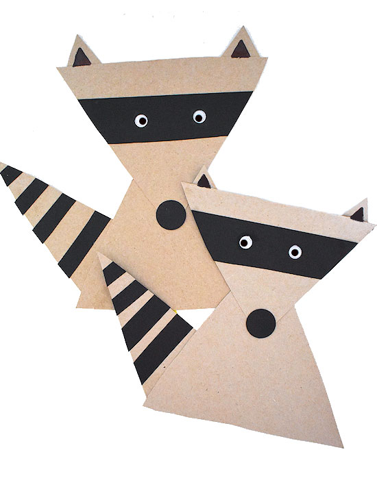 simple shape raccoon craft