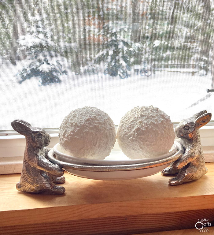 faux snowballs