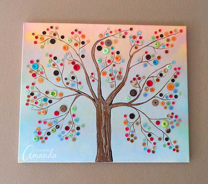 button tree art