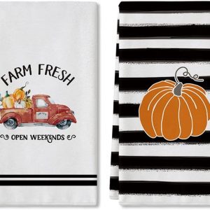fall dish towels