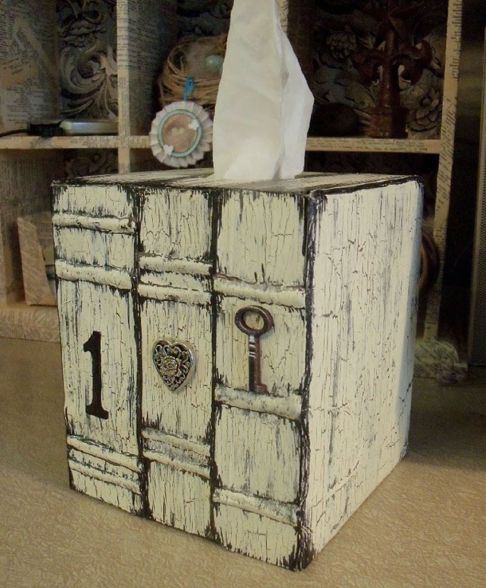 Shabby chic tissue clearance box cover